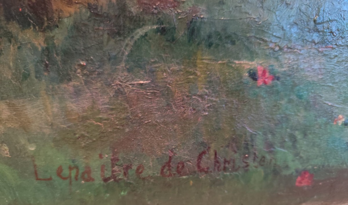 Blanche Lepaître De Christen "pasiphaé" Large Oil On Canvas For The 1931 Salon.-photo-2