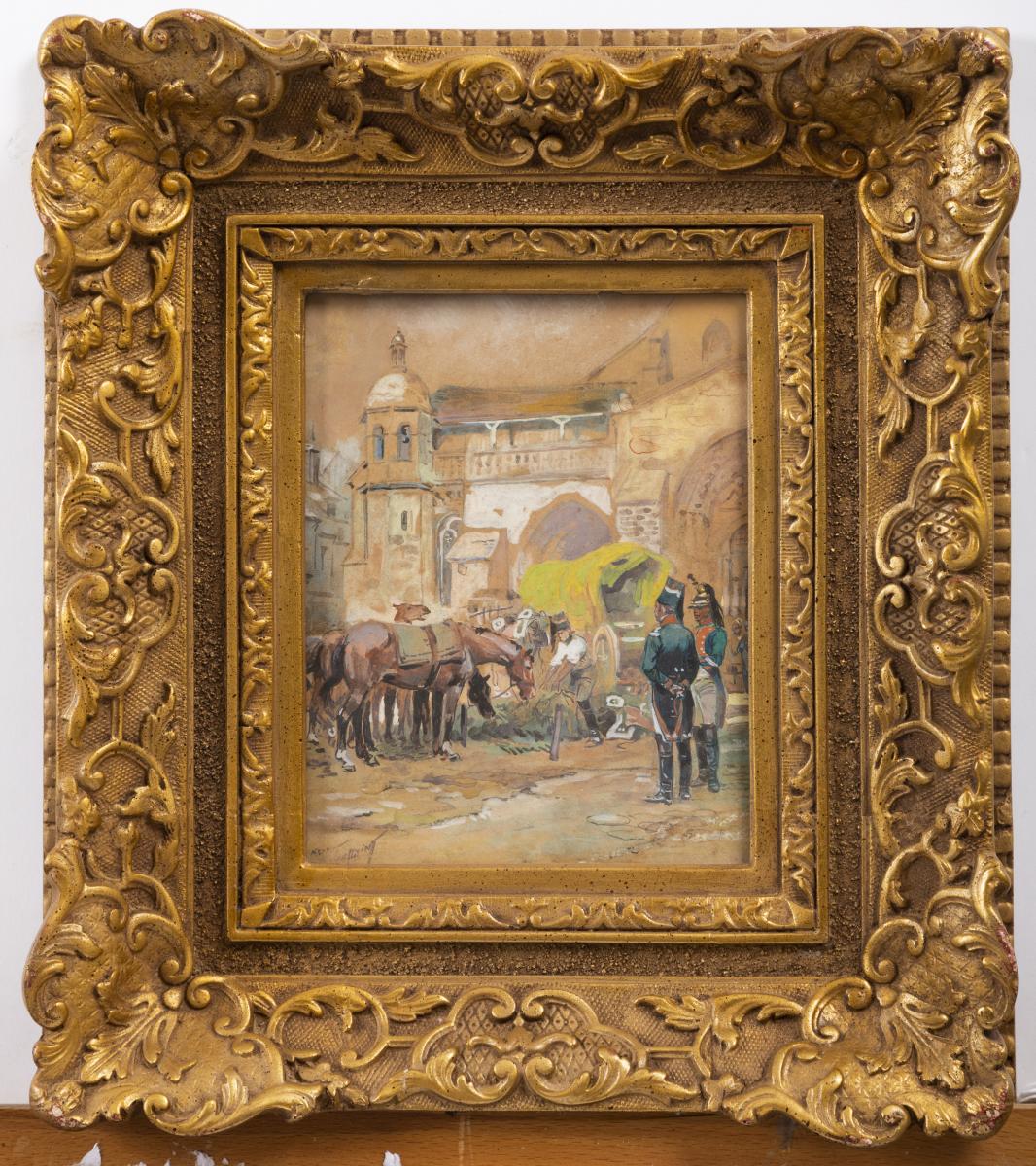Maurice Toussaint, (1882-1974), Gouache, Grenadiers