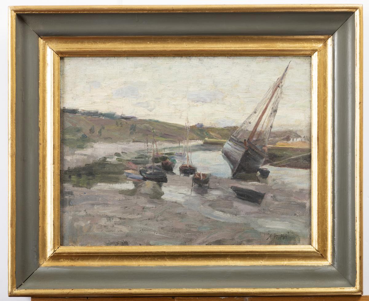 A. Pinta, Breton Marine, Oil On Canvas