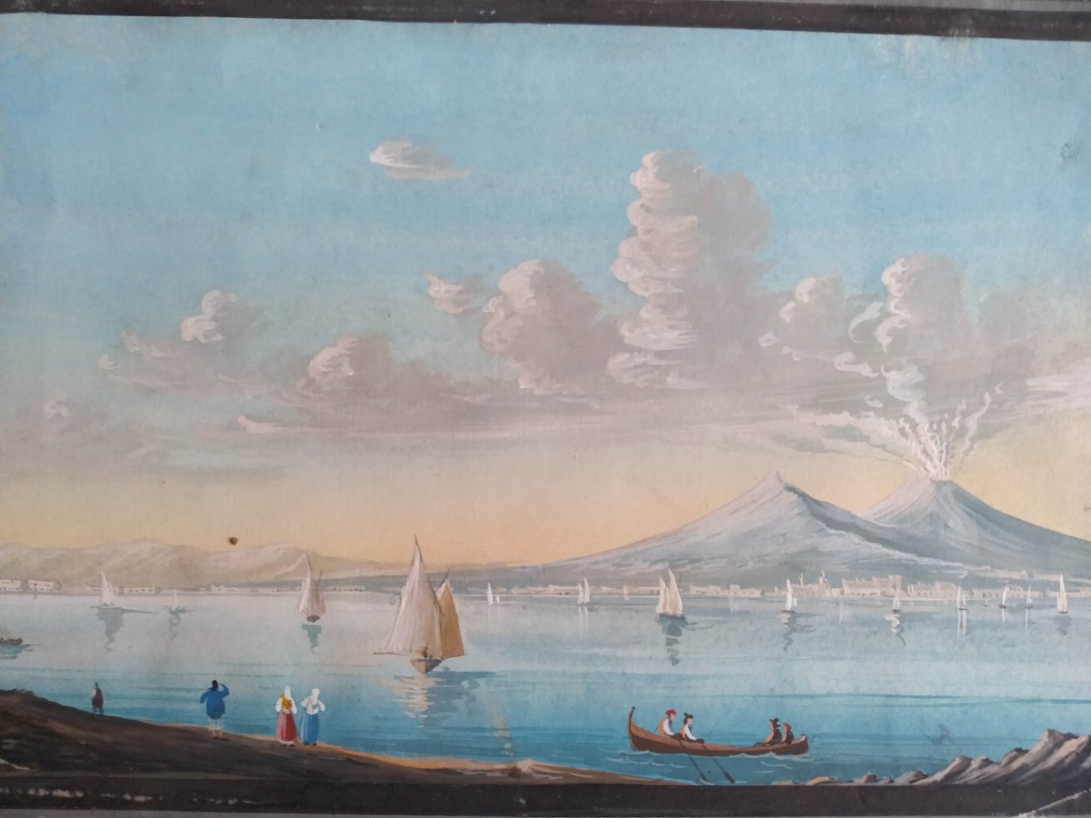 Gouache Napolitaine Vers 1820