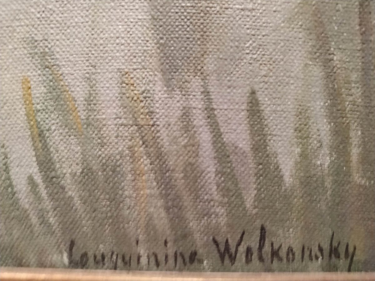 Paysage Huile Sur Toile Par Marie Louguinine Volkonski-photo-3