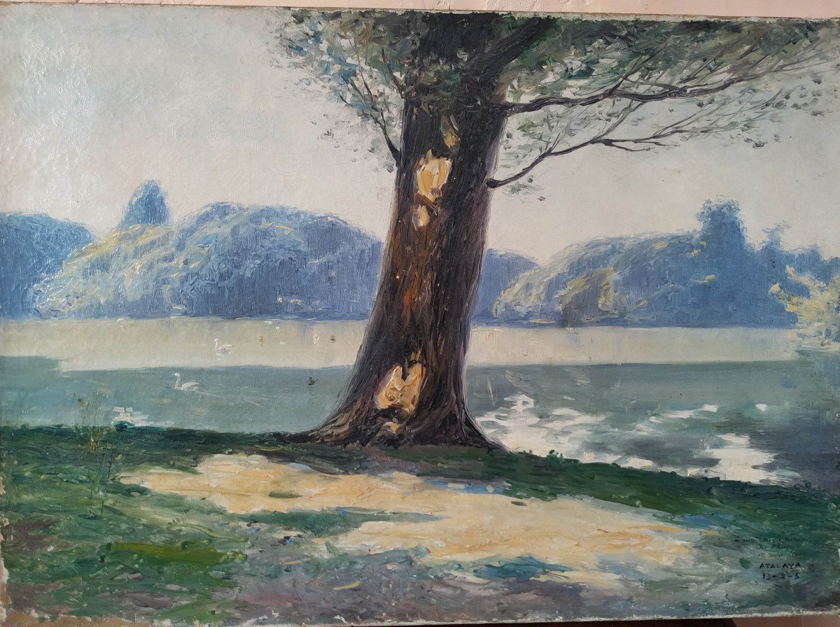 Huile sur toile par Atalaya Gonzales Enrique en 1905