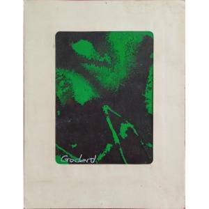 Gabriel Godard " Non Figuratif" Huile Sur Toile  Vers 1980