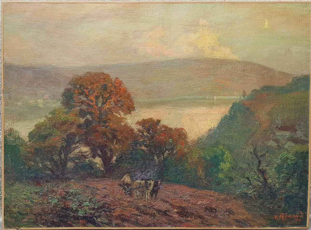 Jean Rémond (1872-1913) Landscape Of Brittany 1909-photo-3