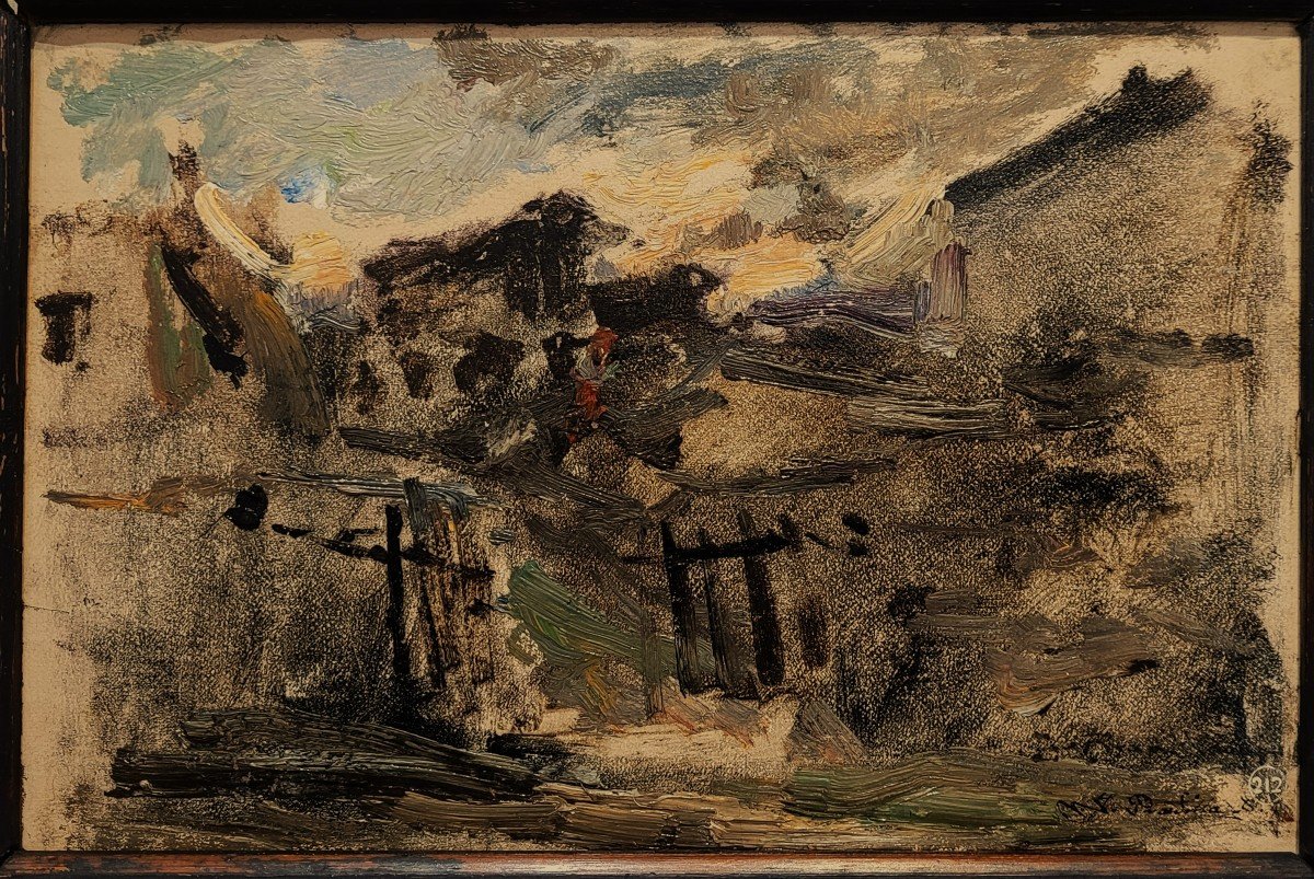 Francisco Pradilla Y Ortiz (1848-1921) The Village