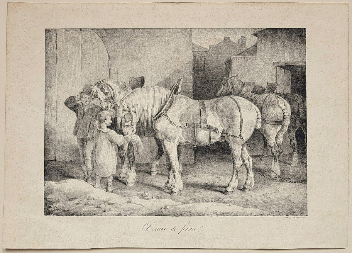 Feuille d'étude de chevaux double face par Théodore Géricault (1791-1924) -  XIXe siècle - N.106501