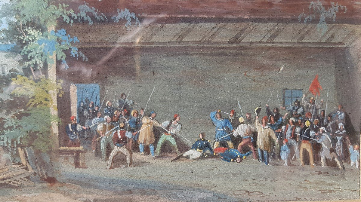 Eugène Bazin (1799-1866) The Death Of General Bréa And Captain Mangin-photo-3