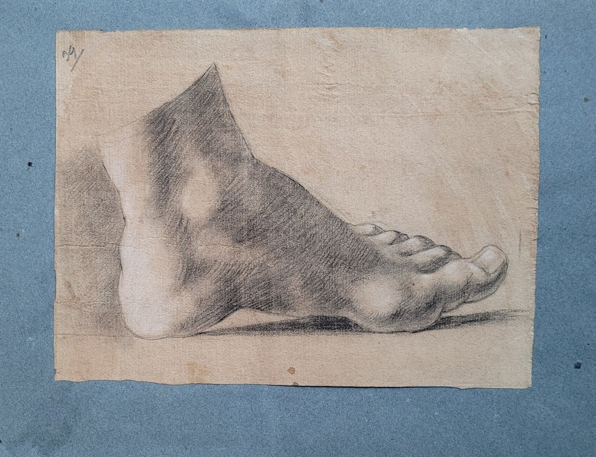 Dessin 18e,  étude de pied -photo-2