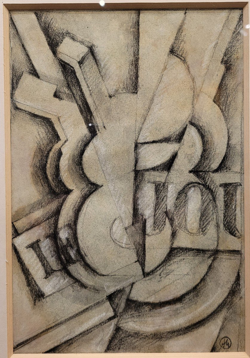 Albert Coste (1895-1985) Composition Cubiste-photo-4