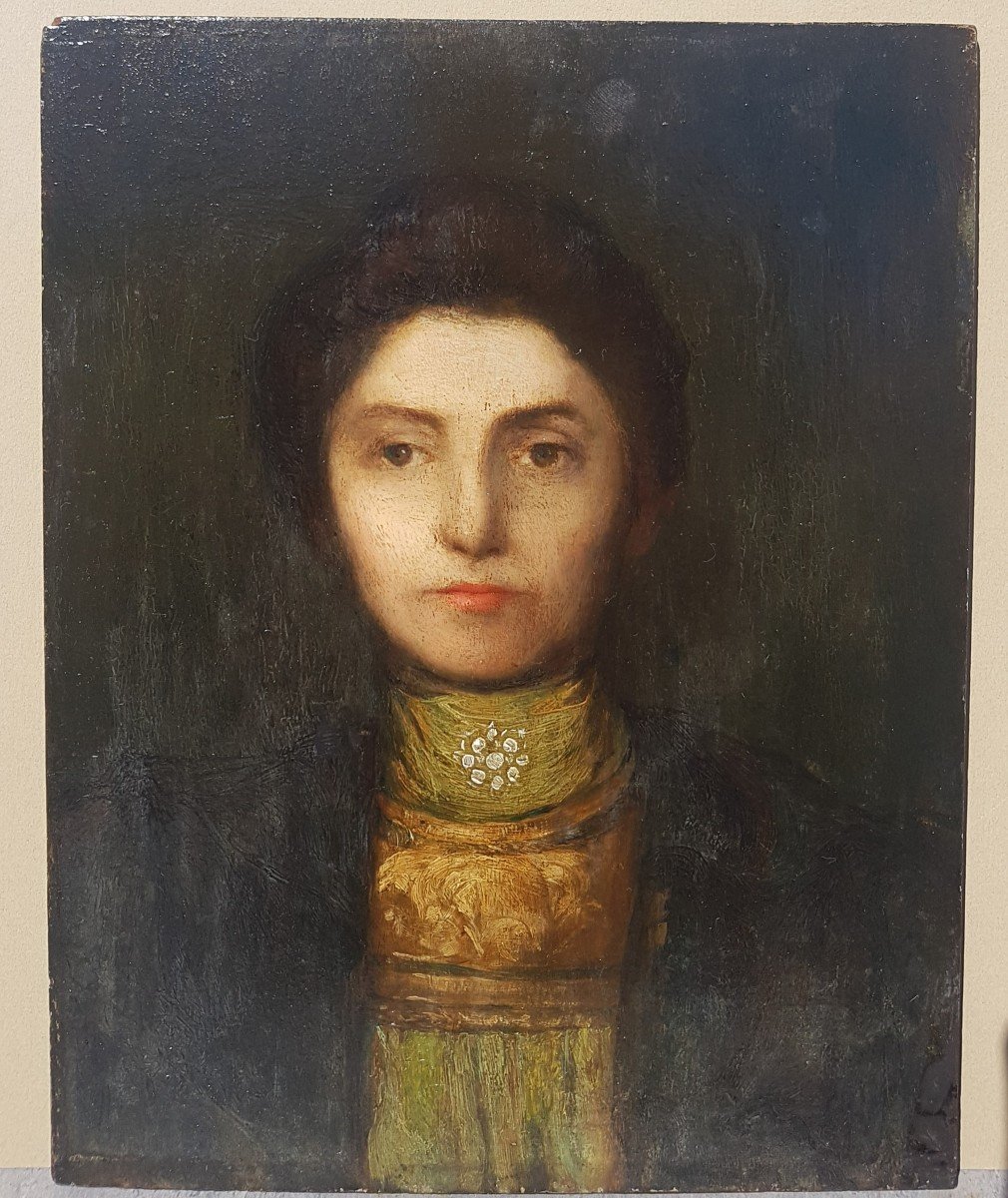 Symbolist School 1896 Portrait Of A Woman-photo-4