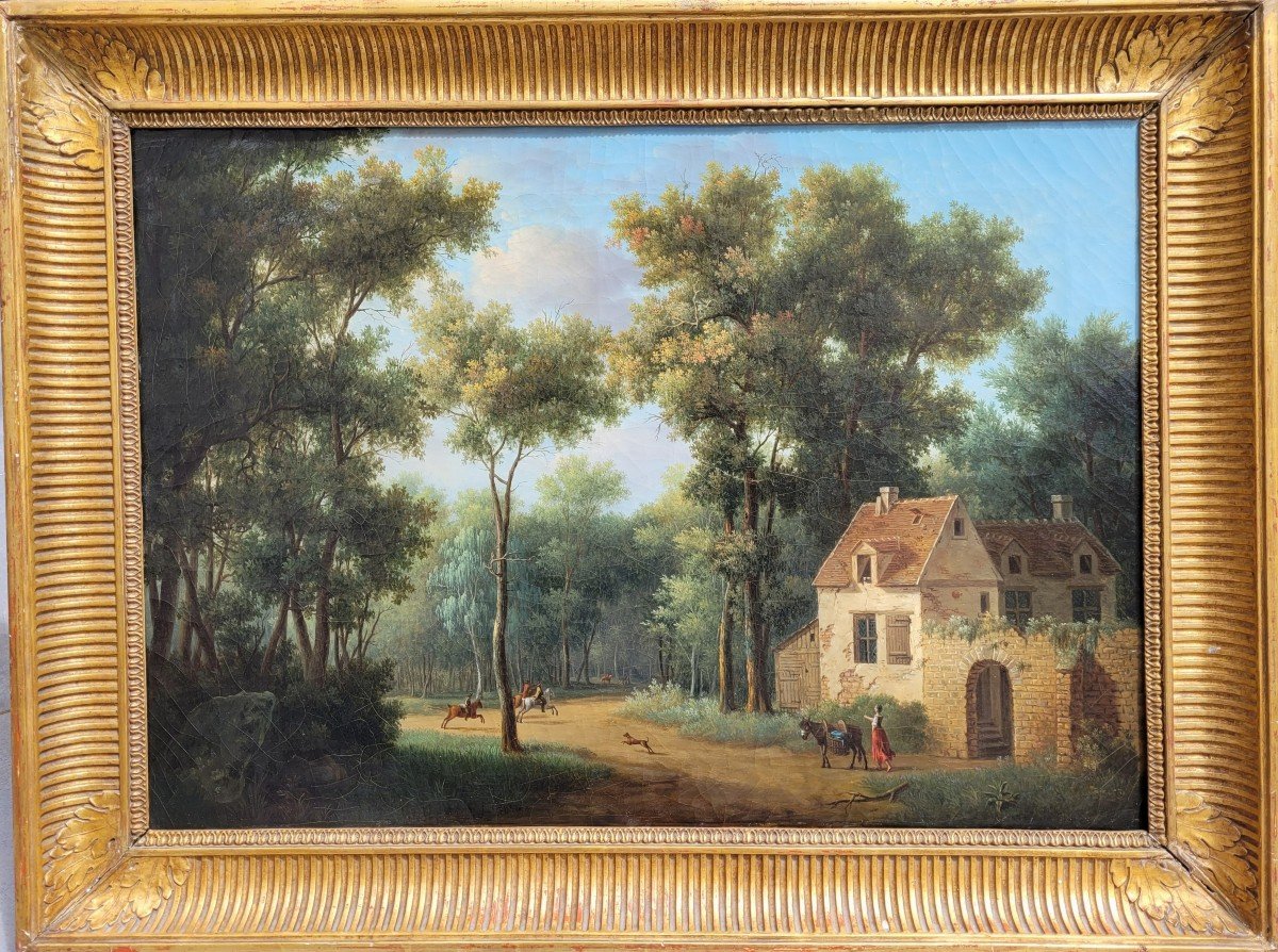 Pierre Joseph PETIT (1768-1825) Paysage forestier-photo-2