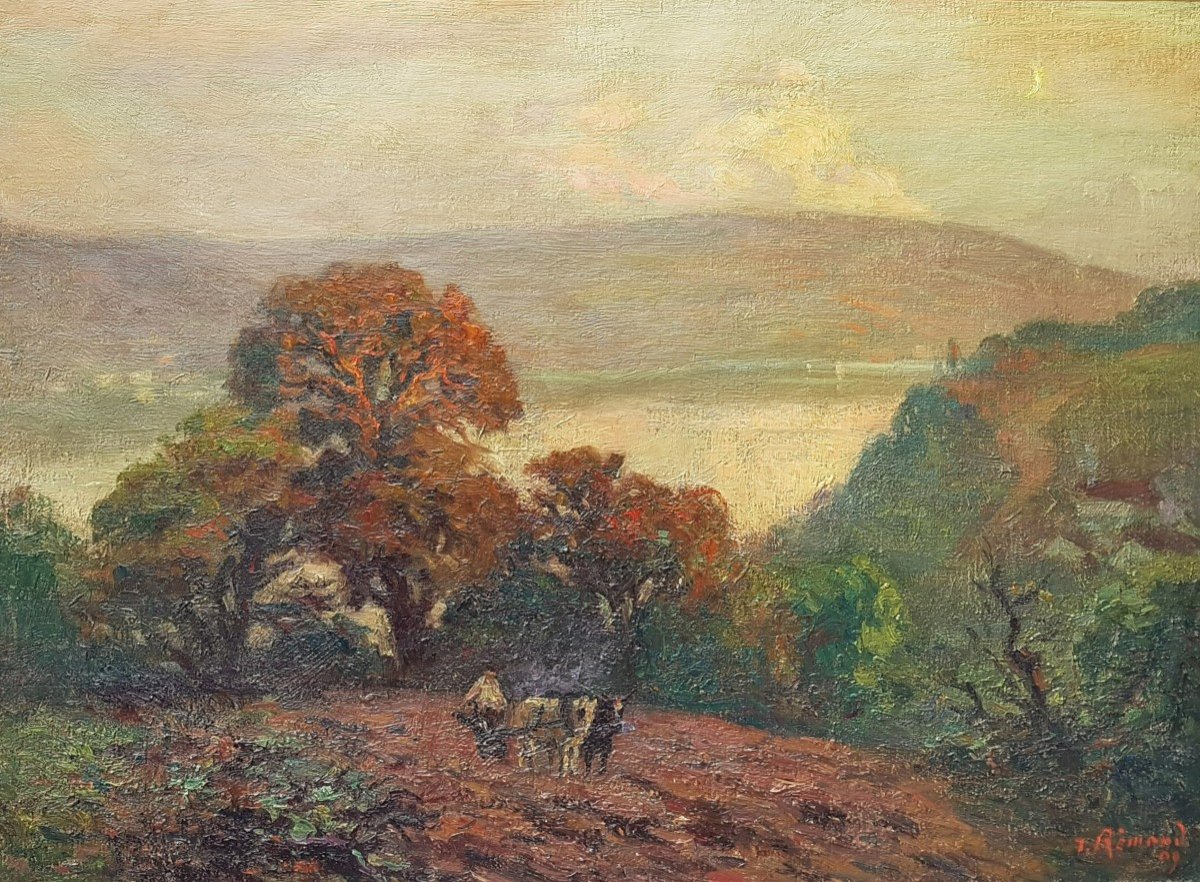 Jean Rémond (1872-1913) Paysage de Bretagne 1909-photo-2