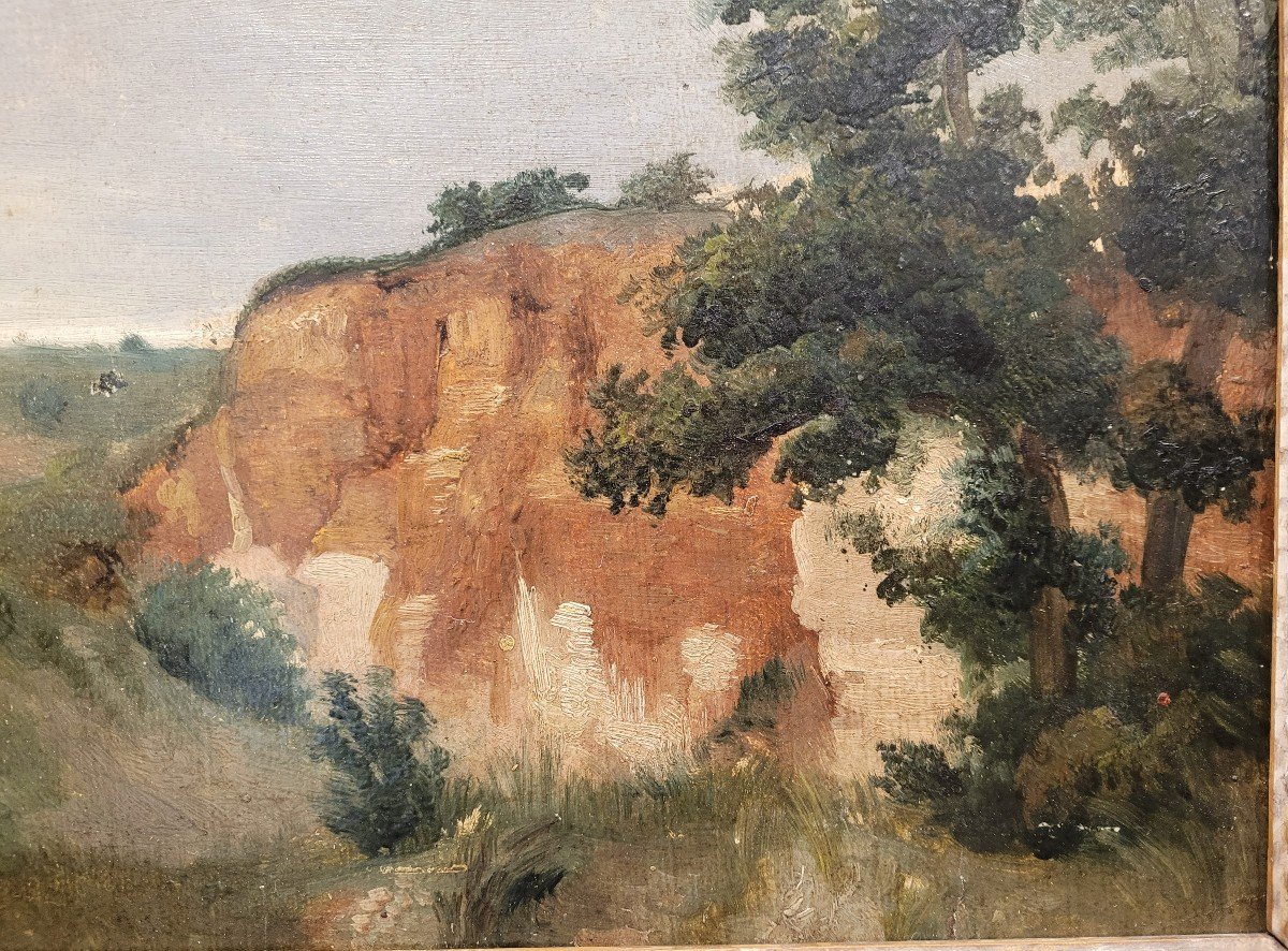French School 19th, Landscape With Rock-photo-3