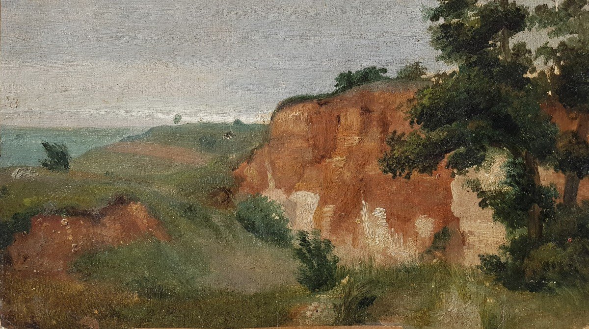 French School 19th, Landscape With Rock-photo-4