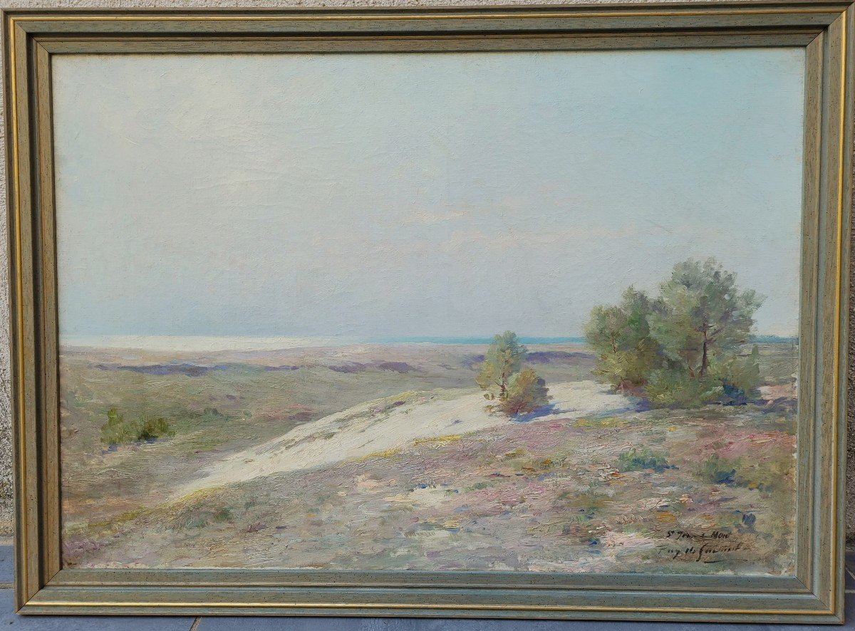   Saint-Jean-de-Monts  Les dunes  Tableau signé-photo-2