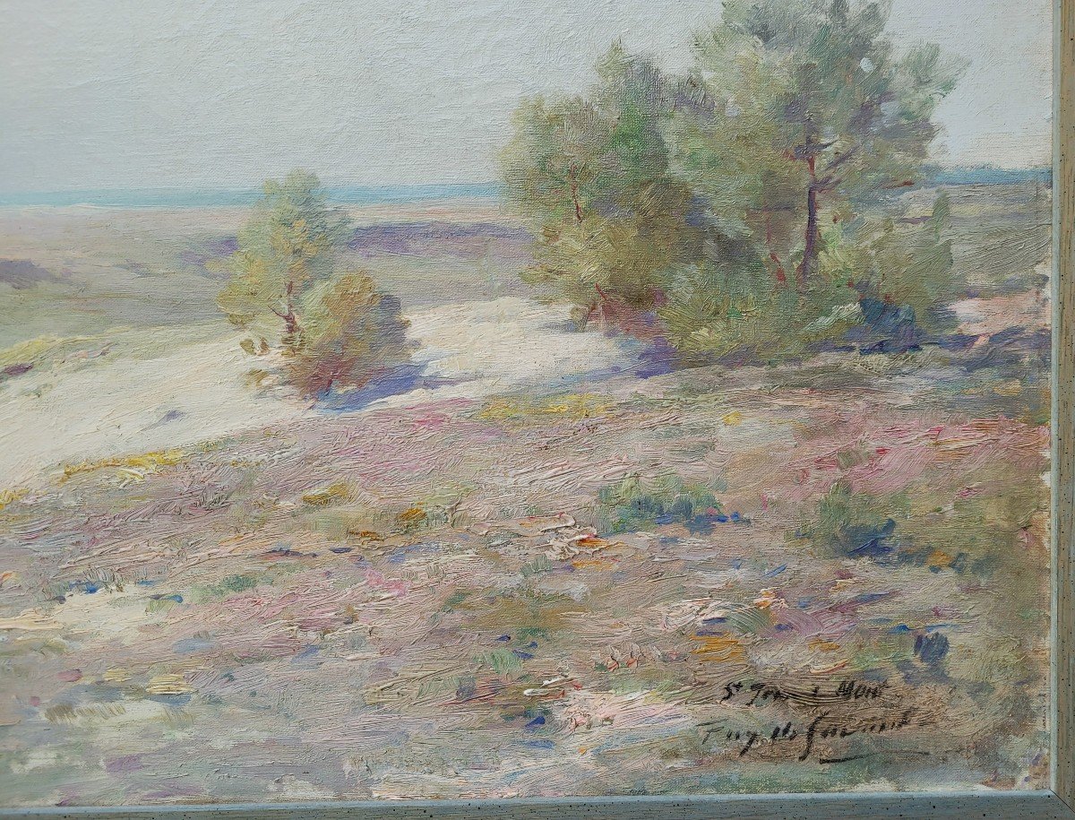   Saint-Jean-de-Monts  Les dunes  Tableau signé-photo-3