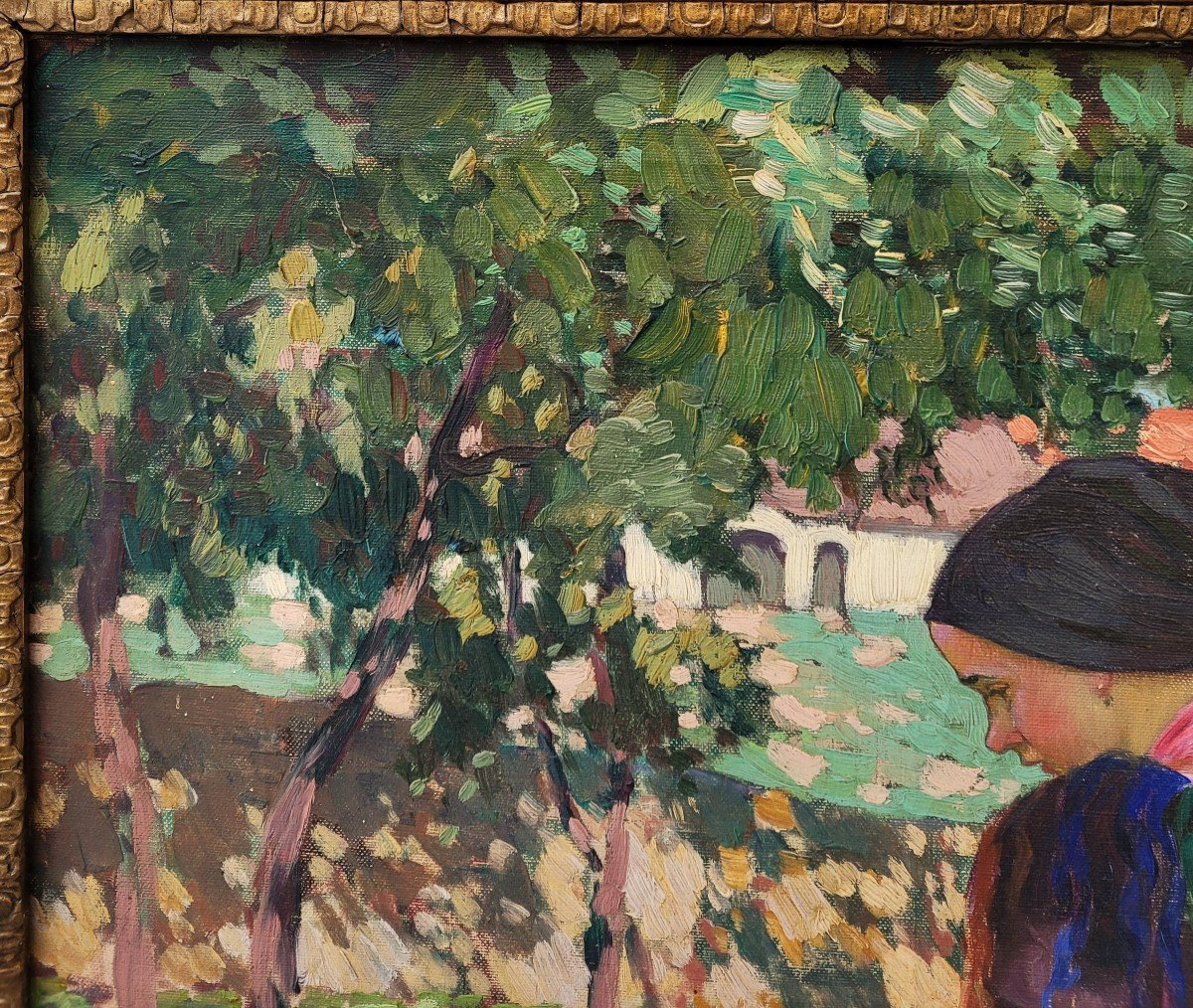 Vaclav MALY (1874-1935)  Jeune femme dans le jardin-photo-3