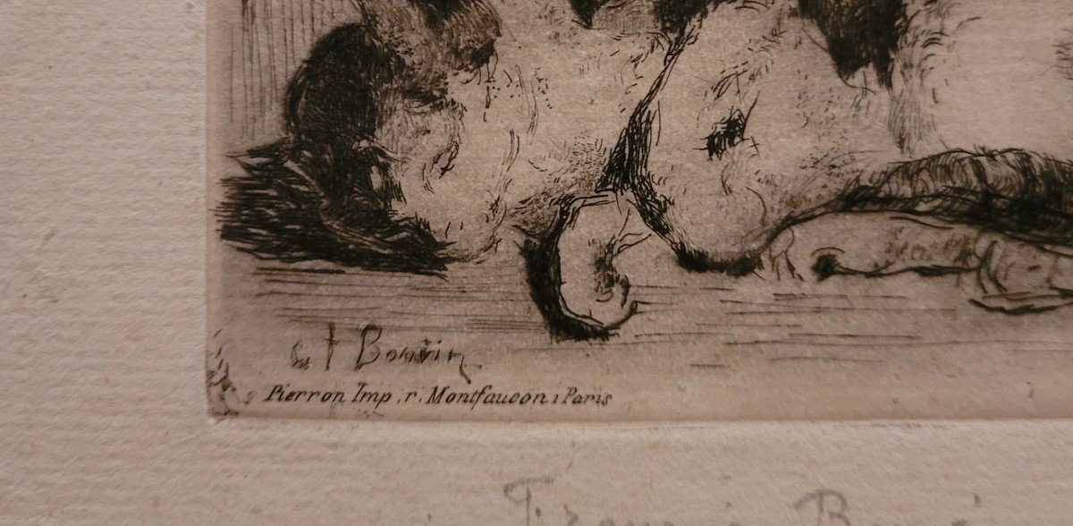  François Bonvin (1817 - 1887) Sleeping Cat-photo-3
