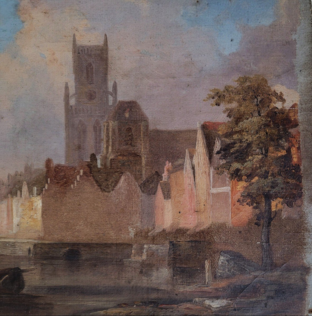 English School Early 19th Century View Of A City-photo-4