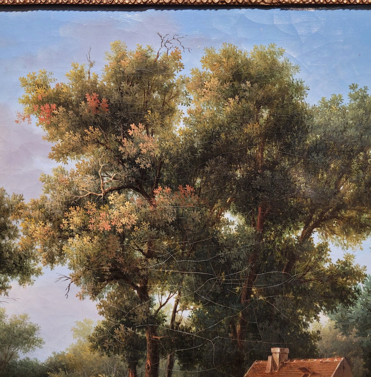 Pierre Joseph PETIT (1768-1825) Paysage forestier animé-photo-2