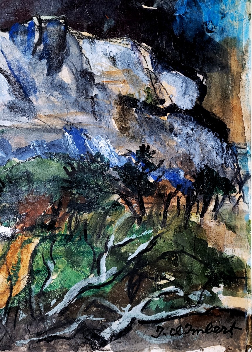 Jean-claude Imbert (1919-1993) The Sainte-victoire Mountain, Aix En Provence-photo-2