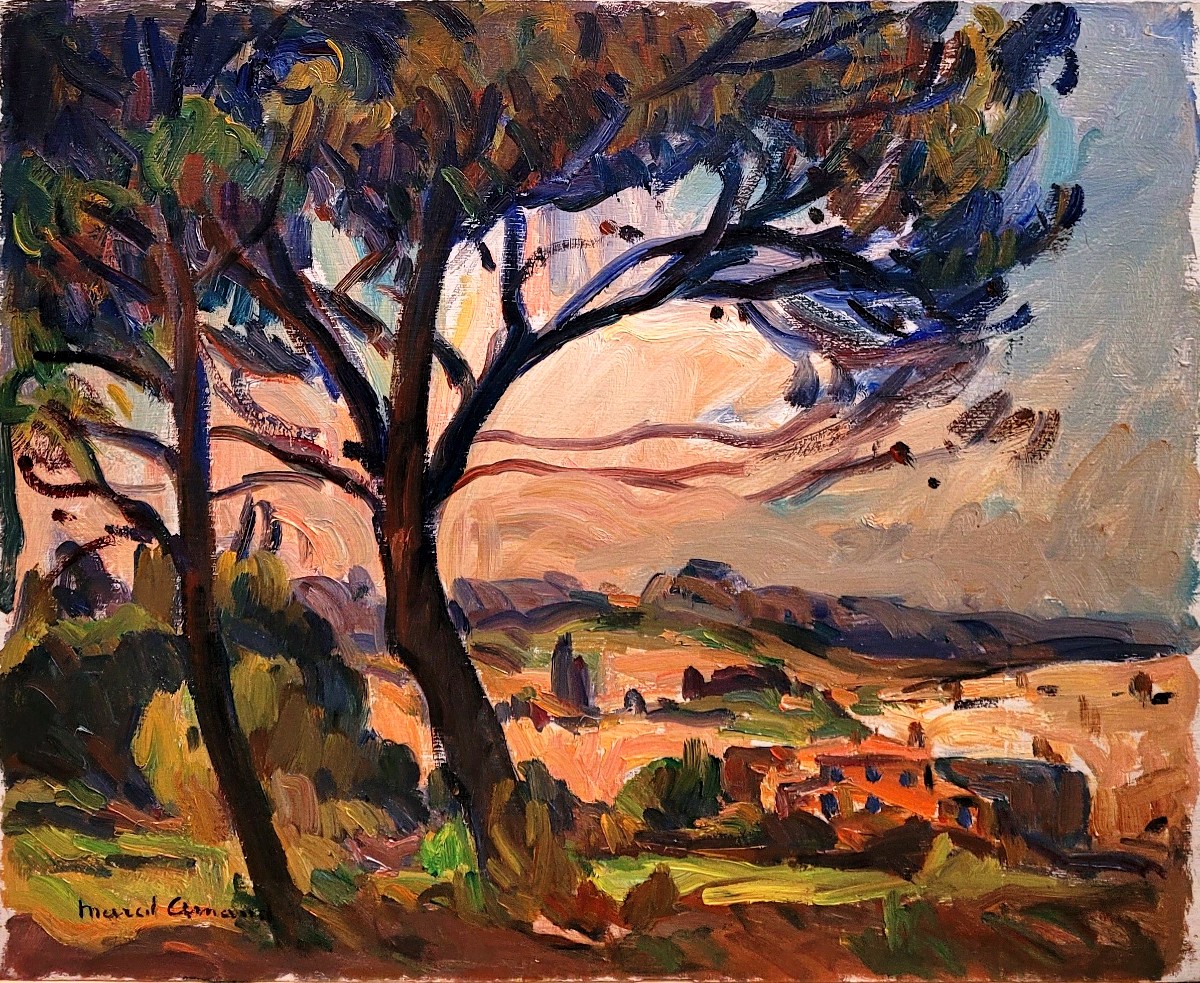 Marcel Arnaud (1877-1956) Landscape With Pine Trees