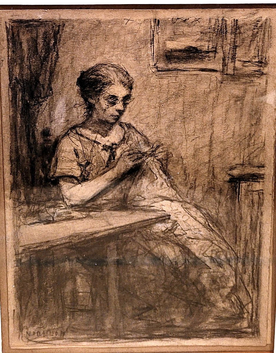  Barthélémy Niollon (1849-1927) The Seamstress