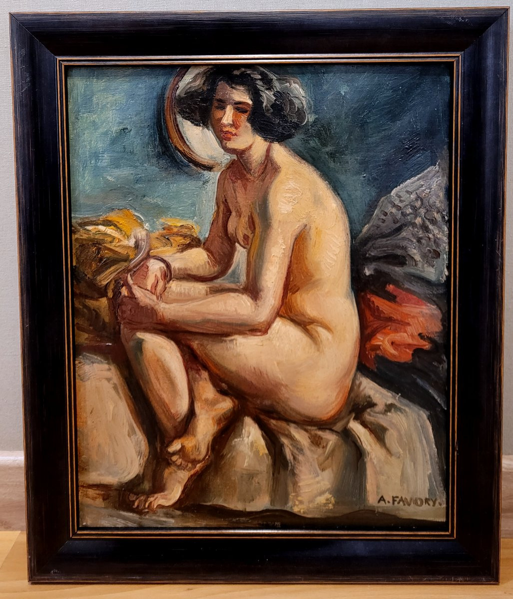 André Favory (1889-1937) Seated Nude-photo-2