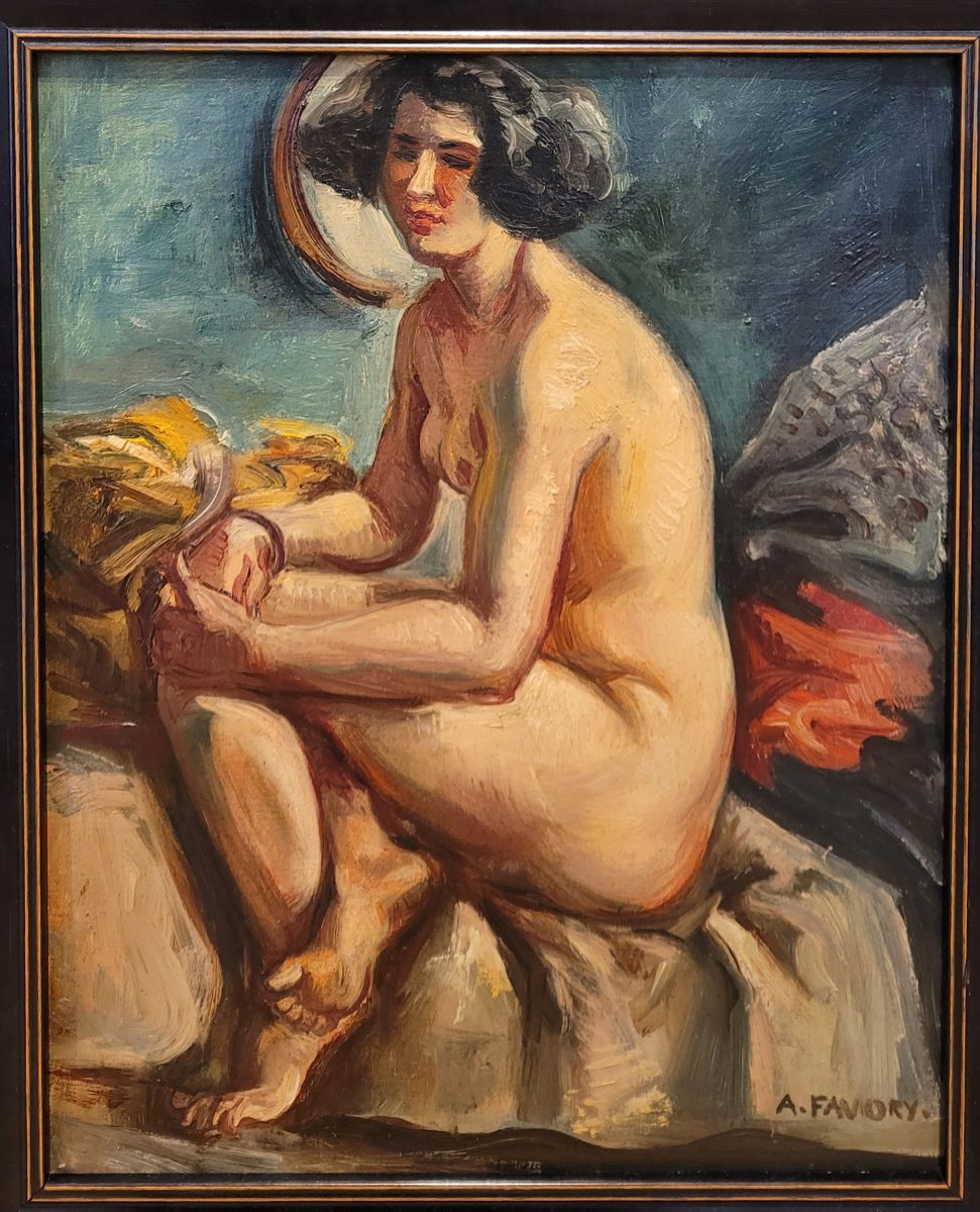 André Favory (1889-1937) Seated Nude-photo-3