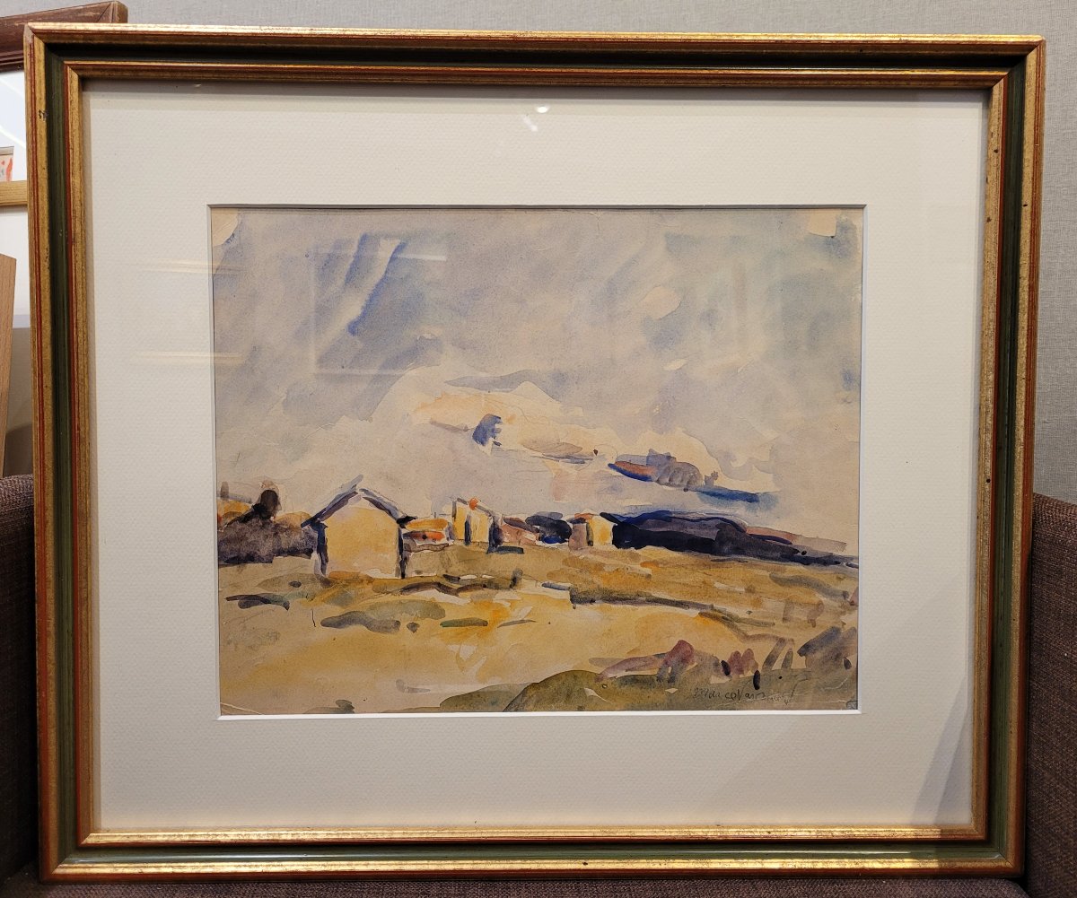 Marcel Arnaud (1877-1956) Paysage à Eguilles-photo-3