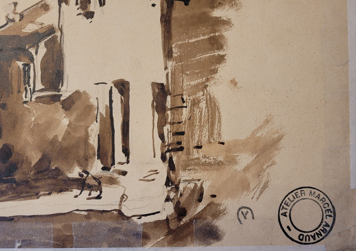 Marcel Arnaud (1877-1956) Paysage à Eguilles-photo-1