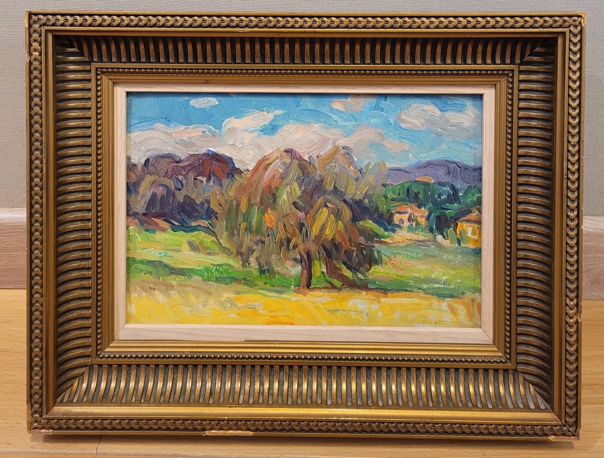 Marcel Arnaud (1877-1956) Landscape Towards Aix-photo-2