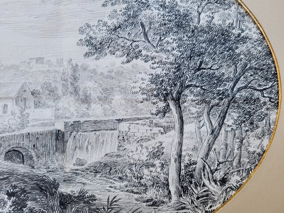 Jean Antoine CONSTANTIN D'AIX (1756-1844) Paysage vers Aix en Provence-photo-3