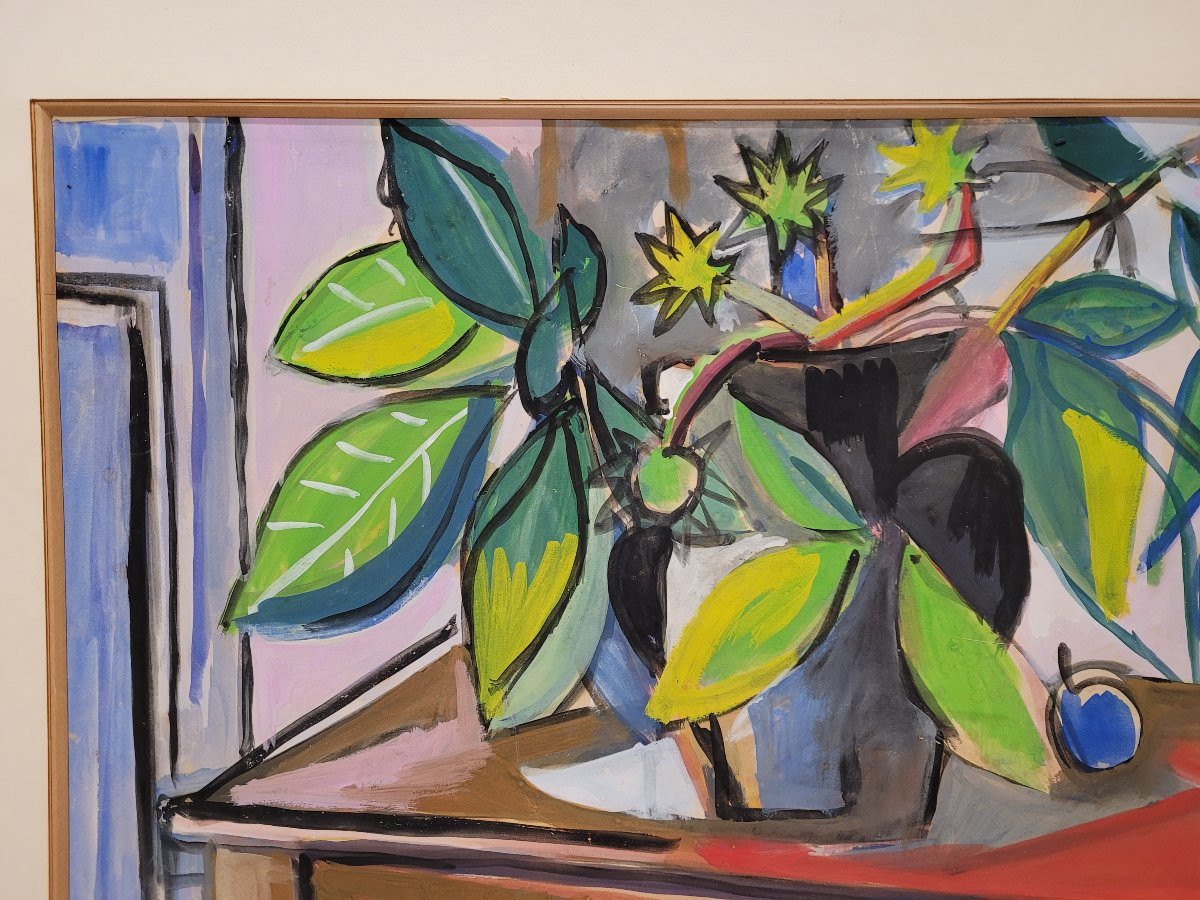 Pierre TAL-COAT (1905-1985) Nature morte sur la table-photo-3