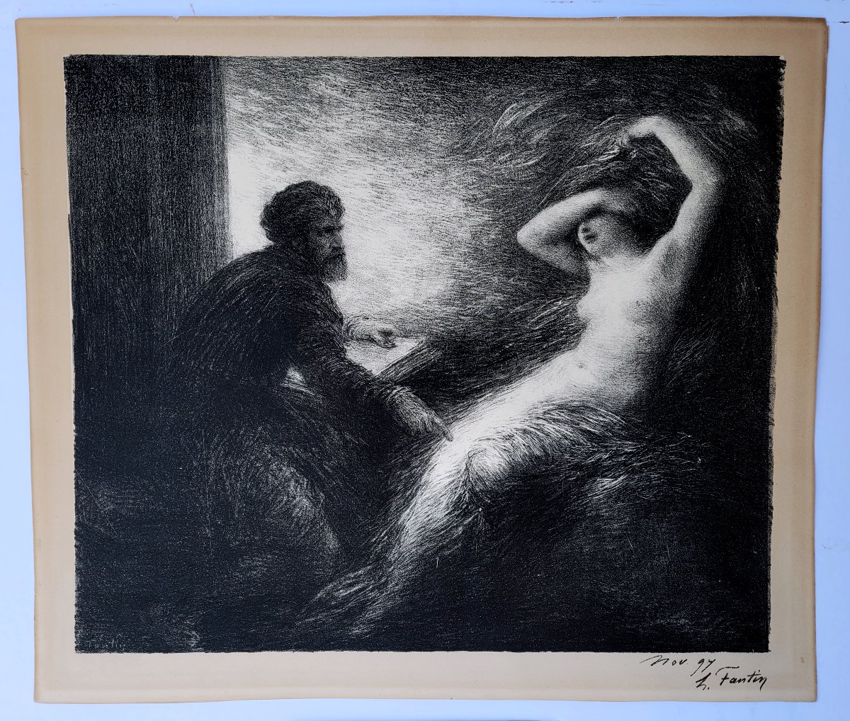 Henri Fantin-latour (1836-1904) Evocation Of Kundry 1897-photo-2