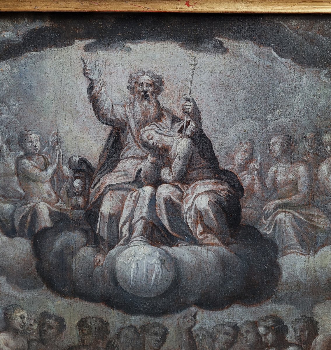 Italian School, 17th Century: The Heavenly Court And God The Father-photo-4