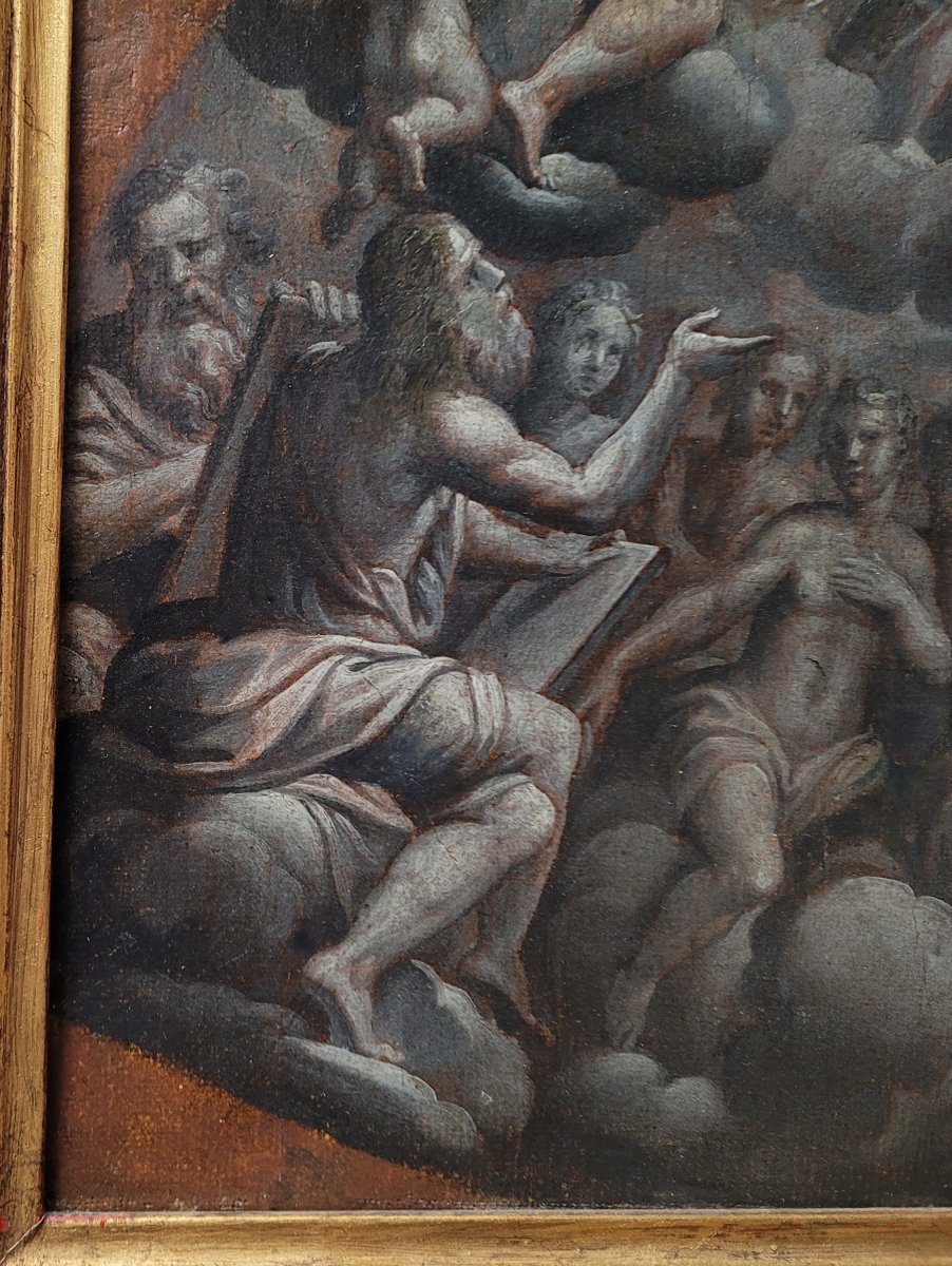 Italian School, 17th Century: The Heavenly Court And God The Father-photo-1