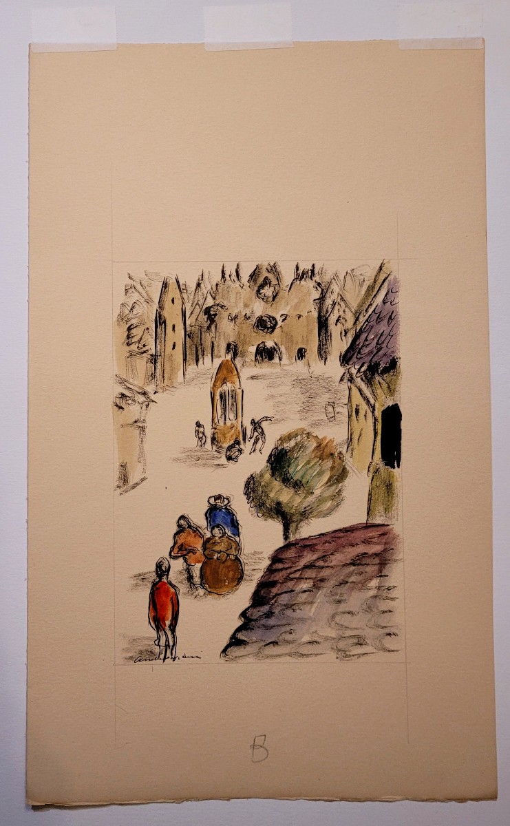 Pierre Ambrogiani (1907-1985) The Village Square-photo-4