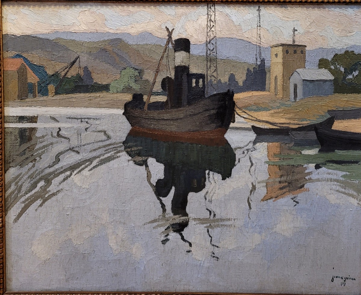 Jaume GUIRAN (1890-1950) Le remorqueur  vers  Martigues