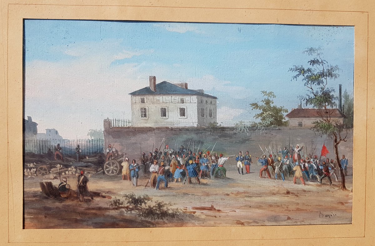 Eugène Bazin (1799-1866) General Bréa And The Insurgents Of June 1848-photo-2