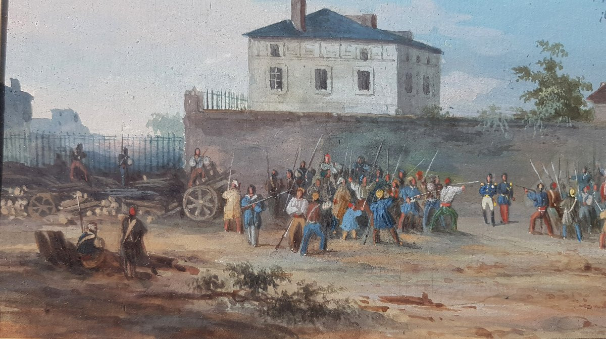 Eugène Bazin (1799-1866) General Bréa And The Insurgents Of June 1848-photo-3