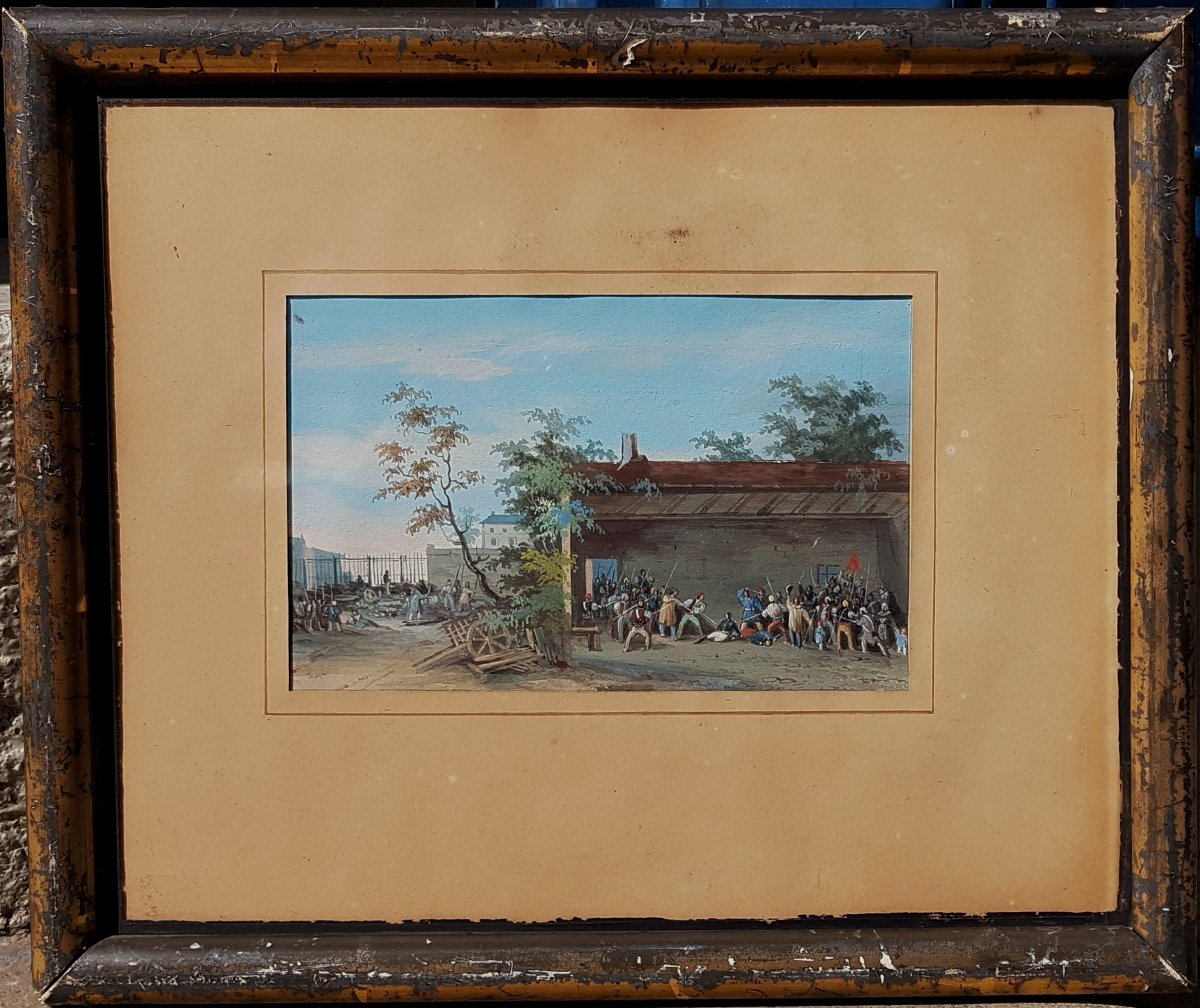 Eugène Bazin (1799-1866) General Bréa And The Insurgents Of June 1848-photo-2