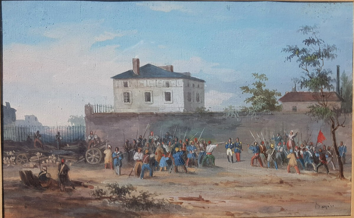 Eugène Bazin (1799-1866) General Bréa And The Insurgents Of June 1848