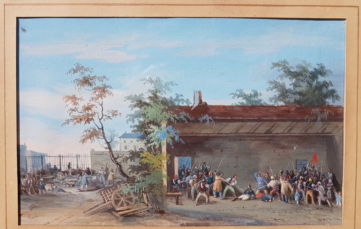 Eugène Bazin (1799-1866) The Death Of General Bréa And Captain Mangin-photo-2