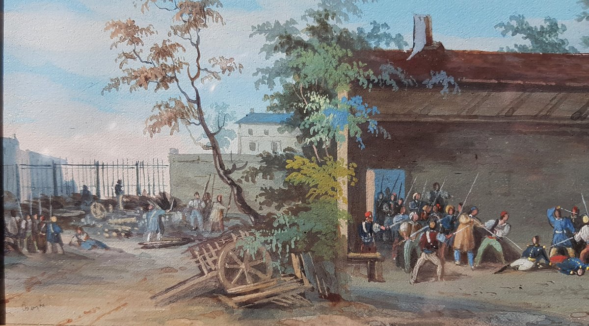 Eugène Bazin (1799-1866) The Death Of General Bréa And Captain Mangin-photo-3