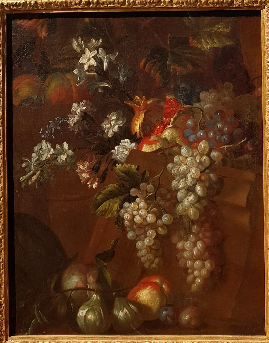 Pieter III Casteels (1684-1749) Still Life Of Fruits And Flowers-photo-2