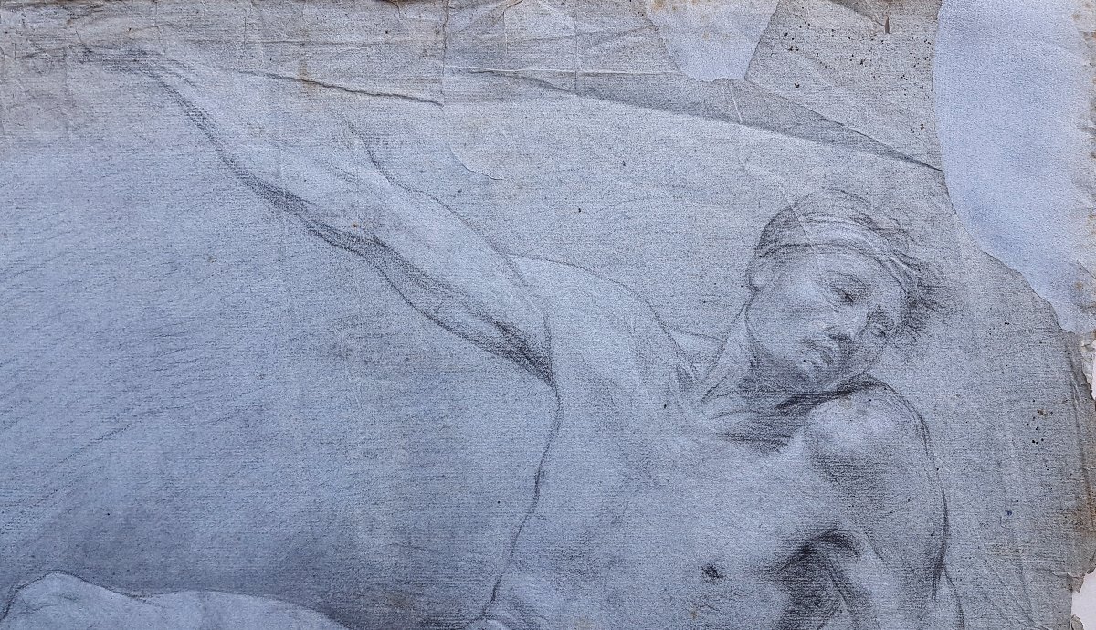 18th Century Drawing: Study Of A Man-photo-3