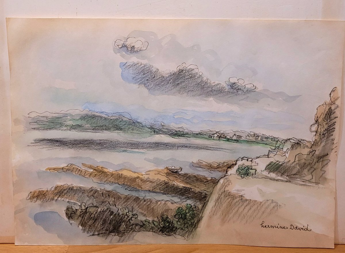 Hermine David (1886-1970) Bord de mer-photo-2