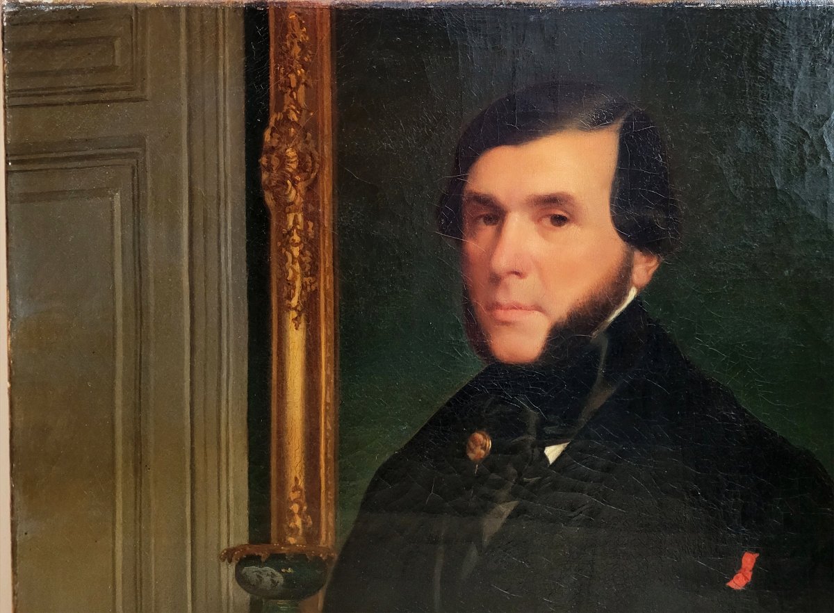 French School 1840 Portrait Of A Man-photo-3