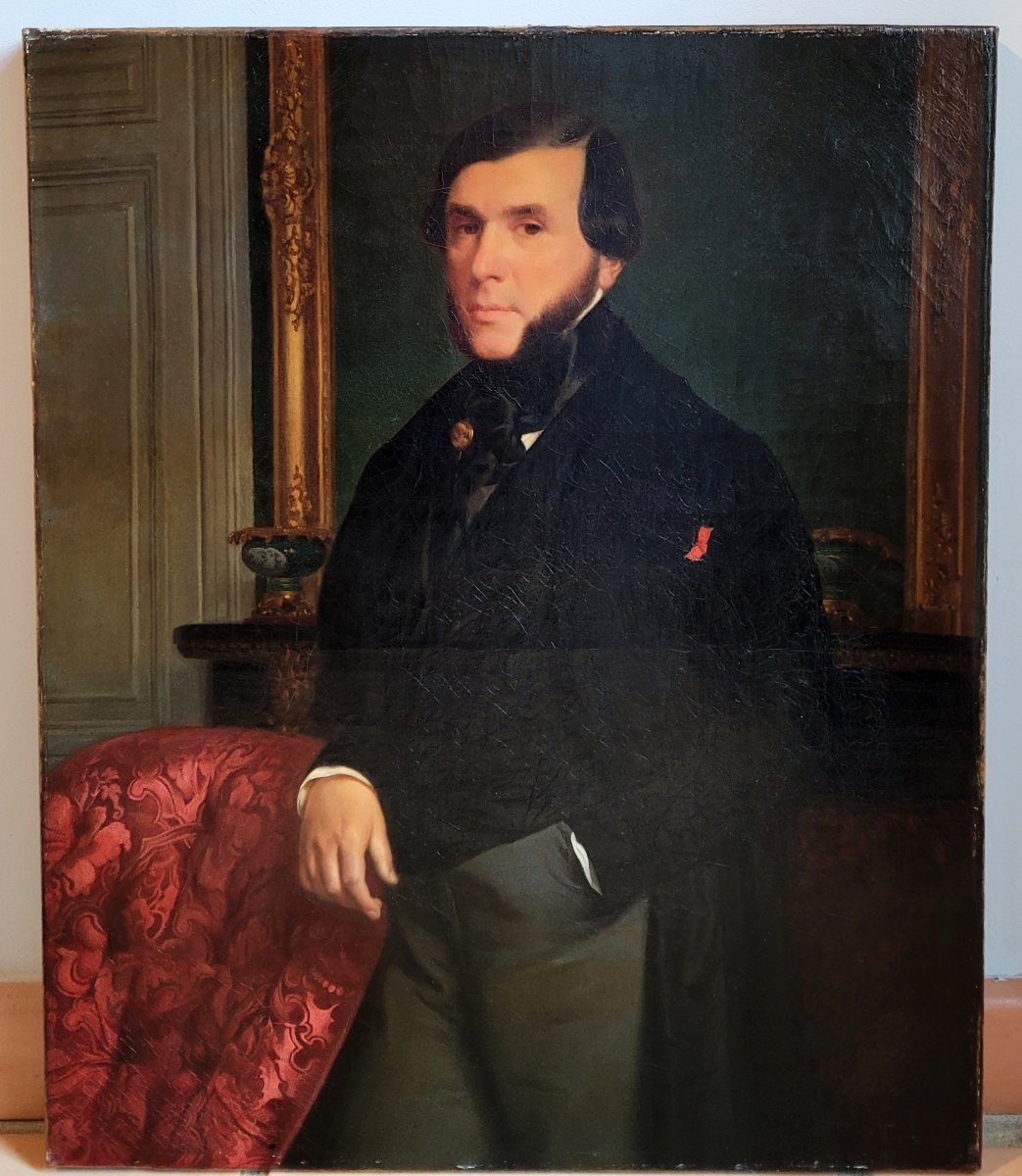 French School 1840 Portrait Of A Man-photo-2